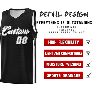 Uniforme de Baloncesto Personalizado, Jersey y Pantalones Cortos, Logotipo, Nombre, Número, Sublimación, Impresión 3D, Bordado, 100% Poliéster, Unisex - Product Image 3