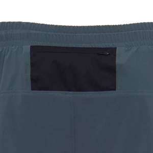 Pantalones Cortos Deportivos de Secado Rápido para Hombre, Color Verde Oscuro, con Cordón en la Cintura y Bolsillos Laterales, Tejido de Color Sólido - Product Image 3