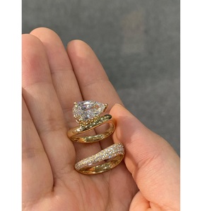 Bague en argent sterling 925 de qualité supérieure avec moissanite, idéale pour un cadeau d'anniversaire, disponible au prix d'exportation - Product Image 1