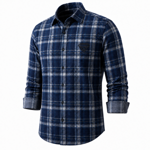 Chemise à carreaux pour homme, sur mesure, en coton, à manches longues, boutonnée, en flanelle, coupe ajustée, décontractée, haut de gamme, vente en gros - Product Image 3
