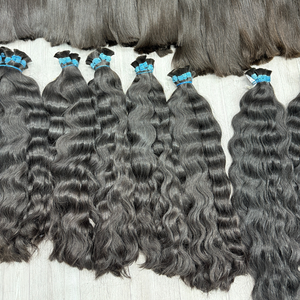 Wholesale 100% Natural Raw Virgin Colors Human Hair High Quality Bulk Human Hair <b>Extensions</b> - Product Image 1