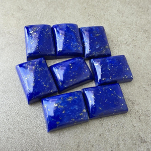 Lapis-lazuli bleu naturel de qualité AAA+, cabochon rectangulaire à dos plat, calibré, certifié par un tiers, pour la fabrication de bijoux - Product Image 5