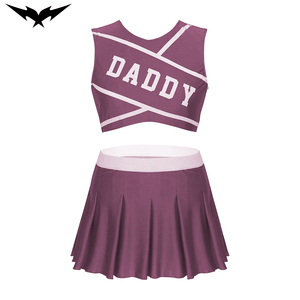 Uniformes de cheerleading imprimés en spandex/polyester respirant, design ajusté personnalisé et coloré, impression par transfert thermique 380g - Product Image 1