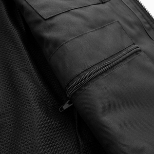Chaleco de Motociclista de Cuero Genuino y Lona para Hombre, Transpirable, Color Negro Sólido, Sin Mangas, Precio Económico, Última Tendencia - Product Image 6