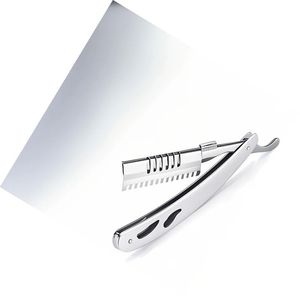 High Quality Stainless Steel Handle Folding Straight Edge Barber Razor Holder Customized Color Logo Customized Size Easy Care - Product Image 5