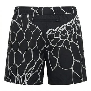 Men's <b>Black</b> Geometric Print <b>Board</b> Shorts Quick Dry Drawstring Casual Swimwear Short Length Mid Waist Polyester - Product Image 5