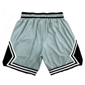 Pantalones Cortos de Baloncesto para Hombre, Transpirables, de Malla, Estilo Retro, Colorblock, Lisos, para Verano, con Bolsillo - Product Image 2