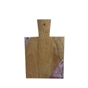 Planche à découper en bois de manguier de forme ronde, planche à découper de haute qualité, planche à servir pour le fromage, fabriquée à la main, durable, facile à laver au lave-vaisselle - Product Image 5