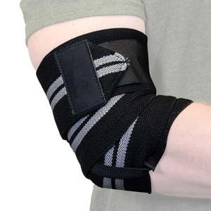 Support de coude élastique réglable avec sangle de compression pour la musculation, le fitness et la protection des bras - Product Image 1