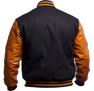 Mens Streetwear Varsity Letterman Jacket Premium Leather High Quality Embroidery Winter Style - Product Image 4