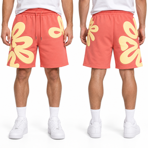 Pantalones Cortos de Felpa Estampados Y2K Estilo Urbano Mezcla de Algodón Diseño en Relieve Marca Privada Pedidos al por Mayor MOQ Bajo Logotipo Personalizado Bolsillos Laterales - Product Image 4