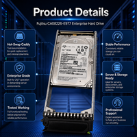 Disque dur d'entreprise Fujitsu CA08226-E977 1,2 To 10000 tr/min 2,5 pouces SAS 12 Gbit/s pour système de stockage Eternus DX S3/DX S4 avec caddy Hot-Swap