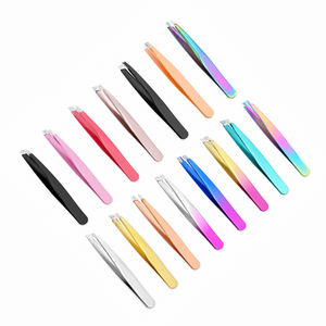 Pinzas de Cejas de Acero Inoxidable con Punta Puntiaguda, Diseño Duradero Multicolor - Product Image 5