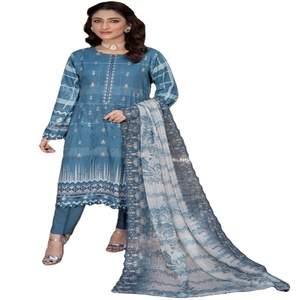 Dr Haris Vol KINARA Long Maxi Frock Heavy bordado viscosa tres piezas Punjabi traje mujeres para Eid ropa india y paquistaní - Product Image 1
