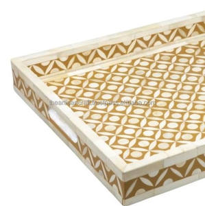 Bandeja de Servir Clásica Hecha a Mano con Incrustaciones de Hueso, Vajilla, Almacenamiento, Decoración para el Hogar, Regalo - Product Image 5