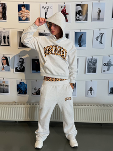 Custom High Quality Winter Plus Size <b>Embroidery</b> Patch Sweatpants and Hoodie <b>Set</b> Double Waisted Tracksuits for Men - Product Image 5