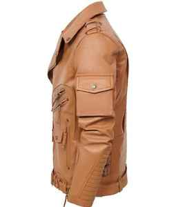 แจ็คเก็ตหนังผู้ชายคุณภาพพรีเมียม ราคาดีที่สุด แจ็คเก็ตหนังคุณภาพสูงสุด แจ็คเก็ตหนังใส่สบายสำหรับฤดูหนาว - Product Image 3