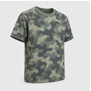 เสื้อยืดคอกลมแขนสั้นลายพรางยูคาลิปตัสเซจทรงพระจันทร์เสี้ยวสำหรับผู้ชาย รุ่น MTS-CAMO-0019 - Product Image 4
