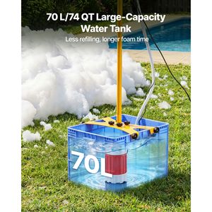 16.40 ft Spray Distance Foam Cannon Party Machine 74QT Water Tank Stable Vertical 9.84 ft <b>Pool</b> Tools & <b>Accessories</b> - Product Image 4