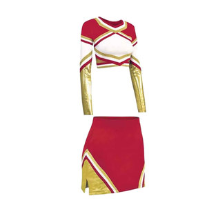 High Quality Lightweight Custom Printed Durable 100% Polyester Top Quality OEM Practice Wear Cheerleading Uniform - Product Image 2