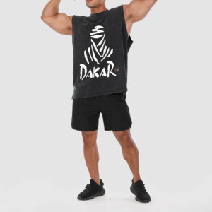 Débardeur sans manches noir pour homme, col rond, décontracté, en coton et fibre de bambou, séchage rapide, écologique, respirant, tissu tricoté - Product Image 1