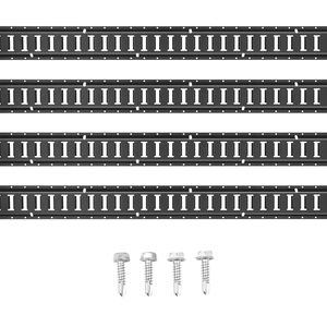 Kit de 4 rails de fixation en acier de 1,5 m pour attache de cargaison, robuste, sécurise jusqu'à 907 kg pour accessoires de contrôle de cargaison - Product Image 6