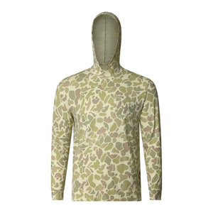 Camisetas de pesca con capucha, manga larga, UPF 50, resistentes a los rayos UV, transpirables, para actividades al aire libre. - Product Image 1