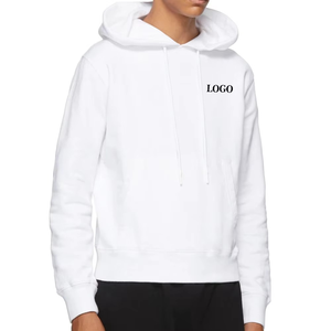 Sweat à capuche blanc premium 2026 pour homme, personnalisable avec logo, style streetwear décontracté, en molleton doux, coupe oversize, mode hiver - Product Image 3
