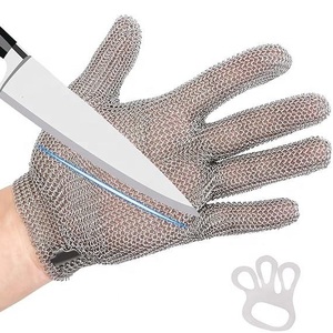 Guantes de Jardinería de Malla de Acero Inoxidable 18/8 de Alta Resistencia a Cortes y Muñequera Protectora - Product Image 2