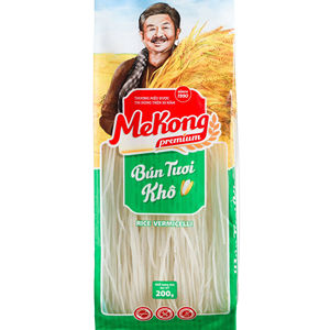 Fideos de Arroz Secos Premium 200g Sin OMG Sin Borax Fabricante OEM de Vietnam Fideos Finos de Arroz para Sopa y Hotpot - Product Image 1