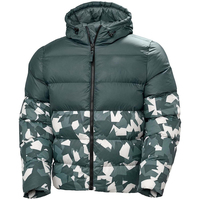 Veste matelassée pour homme à col montant, coupe-vent, épaisse et chaude, avec blocs de couleur, pour l'hiver
