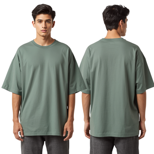 T-shirt décontracté surdimensionné pour homme, 100% coton, coupe ample, écologique, 220g - Product Image 2