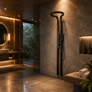 Multi-Function Water Resistant Polished Stainless Steel <b>Shower</b> Panel Rainfall Hand <b>Shower</b> Wall-Mounted Modern Design Apartment - Product Image 5