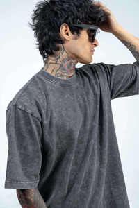เสื้อยืดผู้ชายขายดี น้ำหนักเบา ล้างสีแบบแอซิด สไตล์สตรีทแวร์ ทรงโอเวอร์ไซส์ ฮิปฮอป ผลิตจากผ้าฝ้าย ราคาถูก - Product Image 5