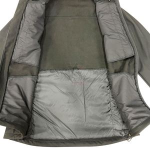 Chaqueta de Senderismo con Capucha, Impermeable, Cortavientos, Clásica de Invierno, Color Sólido, Poliéster, Cierre Completo con Cremallera, Ropa de Exterior para Hombre - Product Image 5