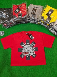Men's <b>Red</b> Cotton T-Shirt Short Sleeve Street Style Skull Print Casual Summer Wear Breathable Front ScreenLogo Multicolor <b>Tshirt</b> - Product Image 1