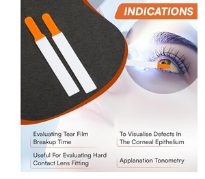 Fluorescein Sodium Diagnostic Strips Steel Sterile Test Strips Manual Ophthalmic Fluorescein Dye Strips.. - Product Image 1
