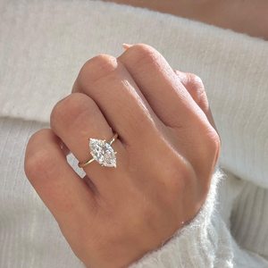 2.02CT Marquise Cut Diamond Romantic <b>Ring</b> For Women's Lab Grown 14K Yellow Gold Wedding <b>Proposal</b> Gift For Girlfriends - Product Image 1