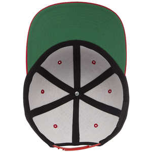 Casquette Snapback 6 Panneaux Noire et Rouge Contrastée Réglable Unisexe en Sergé Style Urbain Décontracté Quatre Saisons - Product Image 4