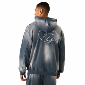 Sudadera con Capucha Extra Grande de Estilo Vintage Personalizada |   Conjunto Deportivo de Felpa Gruesa con Efecto Desgastado |   Ropa Urbana Premium de Felpa Francesa - Product Image 3