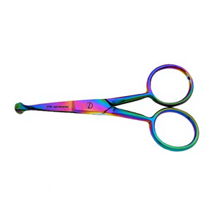 Tijeras Rainbow Nose Rectas de 3.5 Pulgadas, Multicolor Titanio, Acero Inoxidable Alemán, para Recortar el Cabello, Belleza y Cuidado Personal, Precisión - Product Image 5
