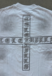 T-shirt blanc à manches courtes pour homme, col rond, style décontracté, motif d'arbre peint à la main, jersey 100% coton, coupe régulière, séchage rapide - Product Image 3