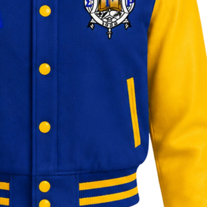Chaqueta Bomber Corta de Satén para Mujer Sigma Gamma Rho, con Dobladillo Acanalado, Cierre Frontal con Cremallera, Prenda Casual y Elegante para Sororidad, con Logotipo Personalizado - Product Image 6