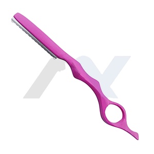 Navaja de Peluquería Profesional para Salón, Afeitadora Manual Ligera Plateada para Adelgazar el Cabello, con Mango Antideslizante para Corte y Estilizado - Product Image 1