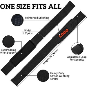 Gym Lifting Straps 23" Cotton Wrist Straps for Weightlifting Workout Powerlifting <b>Strength</b> <b>Training</b> and Deadlifts for Men - Product Image 5
