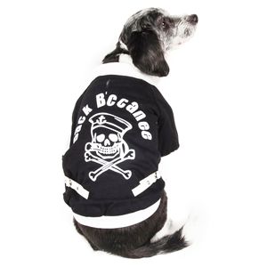 Varsity Styled Buckled <b>Collared</b> <b>Pet</b> Coat Stylish <b>Pet</b> Clothes - Product Image 1