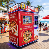 Distributeur automatique de pizzas chaudes pour usage intérieur, paiement par pièces et cartes