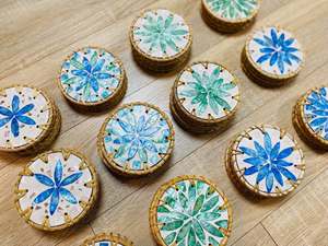 Vietnam Handmade Rattan <b>Drink</b> <b>Coaster</b> with Mother of Pearl Inlay for Tea Coffee Serving Table Decor Luxury Gift Collections - Product Image 1