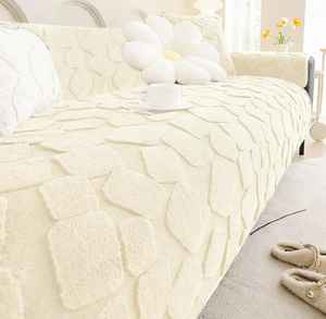 Housse de canapé carrée en fourrure, protection de canapé de luxe en peluche, housse de canapé douce pour salon, housse de canapé personnalisée - Product Image 5