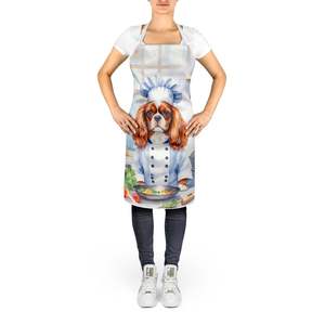 Cavalier Spaniel Chef <b>Apron</b> Unisex Large Multicolor for Kitchen Baking Crafts Gardening for Adult Women and <b>Men</b> - Product Image 2